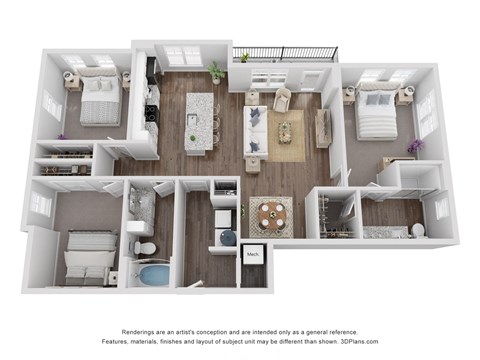 C1 Floorplan 1349 SFT